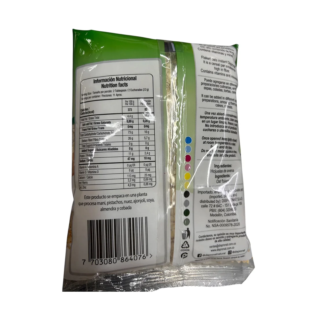 Avena en Hojuelas 250gr - Imagen 2